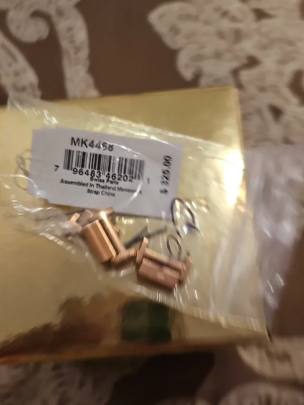 Michael Kors Rose Gold-Tone Watch and Heart Charm Bracelet Set